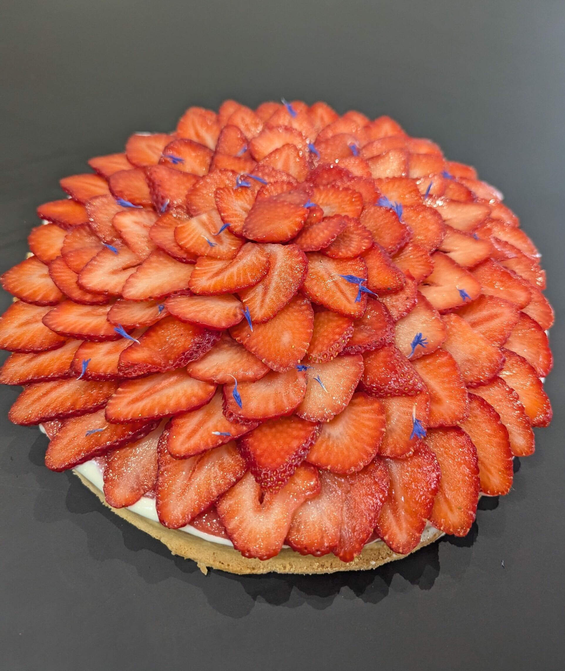 Sans gluten - Tarte Fraise / Tonka